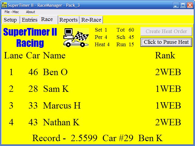 Pinewood Timer Race Screen Capture